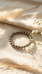 Pyrite bead bracelet